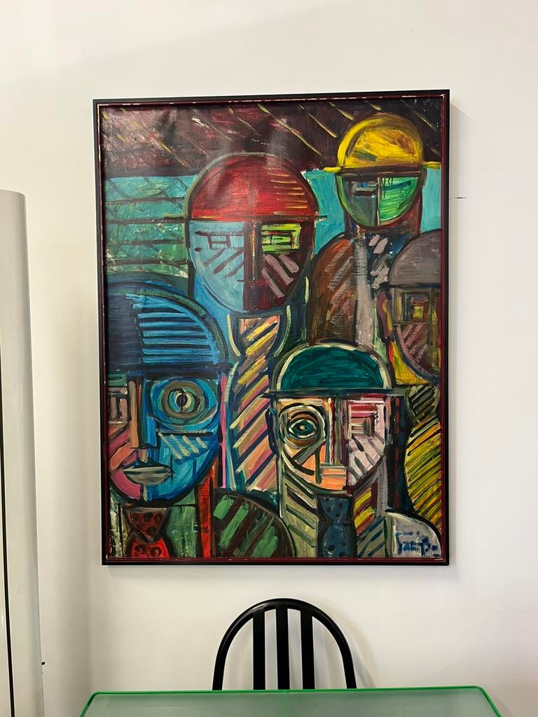 Grand tableau moderne vers 1970 par Patrick Boudon, Enlèvement