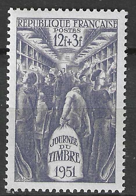 France 1951 - Yvert 879 - Journée du timbre (PF), Envoi, Non oblitéré