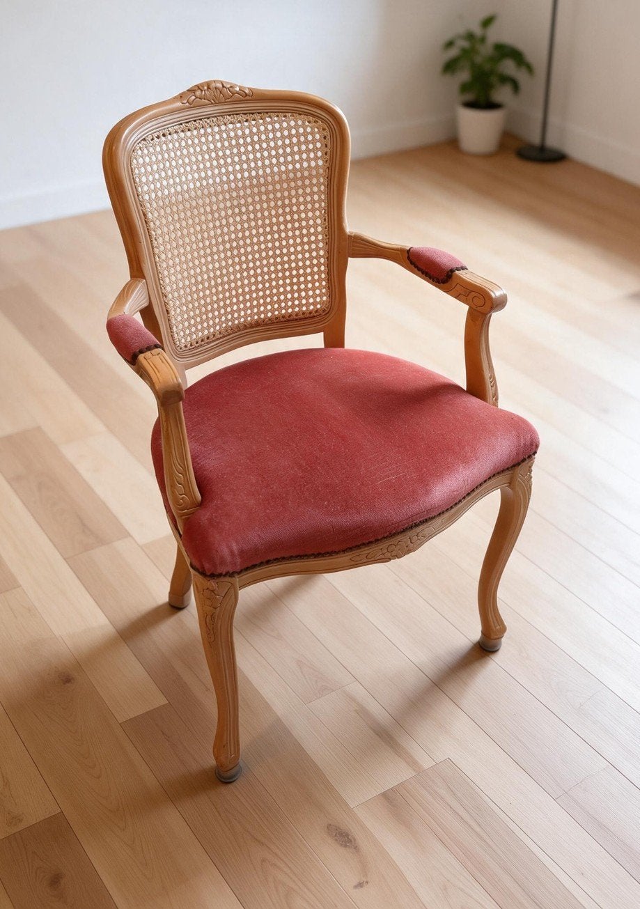 Louis XV stijl  fauteuil met oud roze stoffering, Ophalen