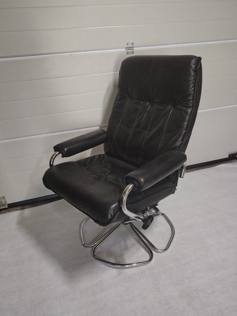 ledere vintage relaxzetel, Antiek en Kunst, Ophalen