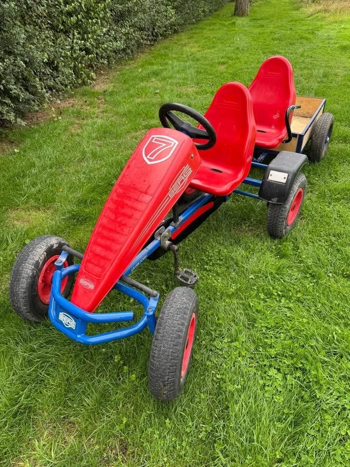 Grand kart à pédales BERG + remorque + siège passager, Enlèvement, Utilisé, Berg, Siège duo