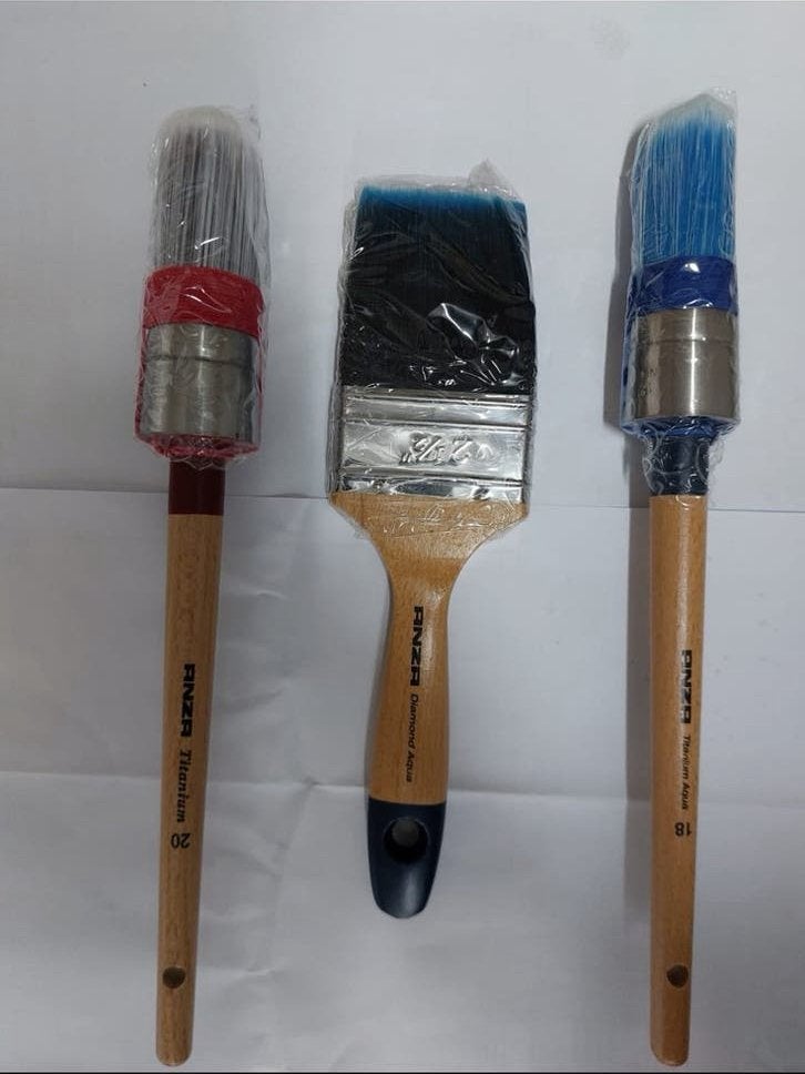 Set van 3 Anza verfborstels, Ophalen of Verzenden, Nieuw, Kwast