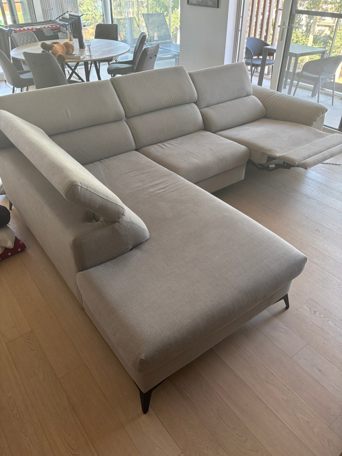Hoeksalon met relax functie, Ophalen, 250 tot 300 cm, Gebruikt, Driepersoons