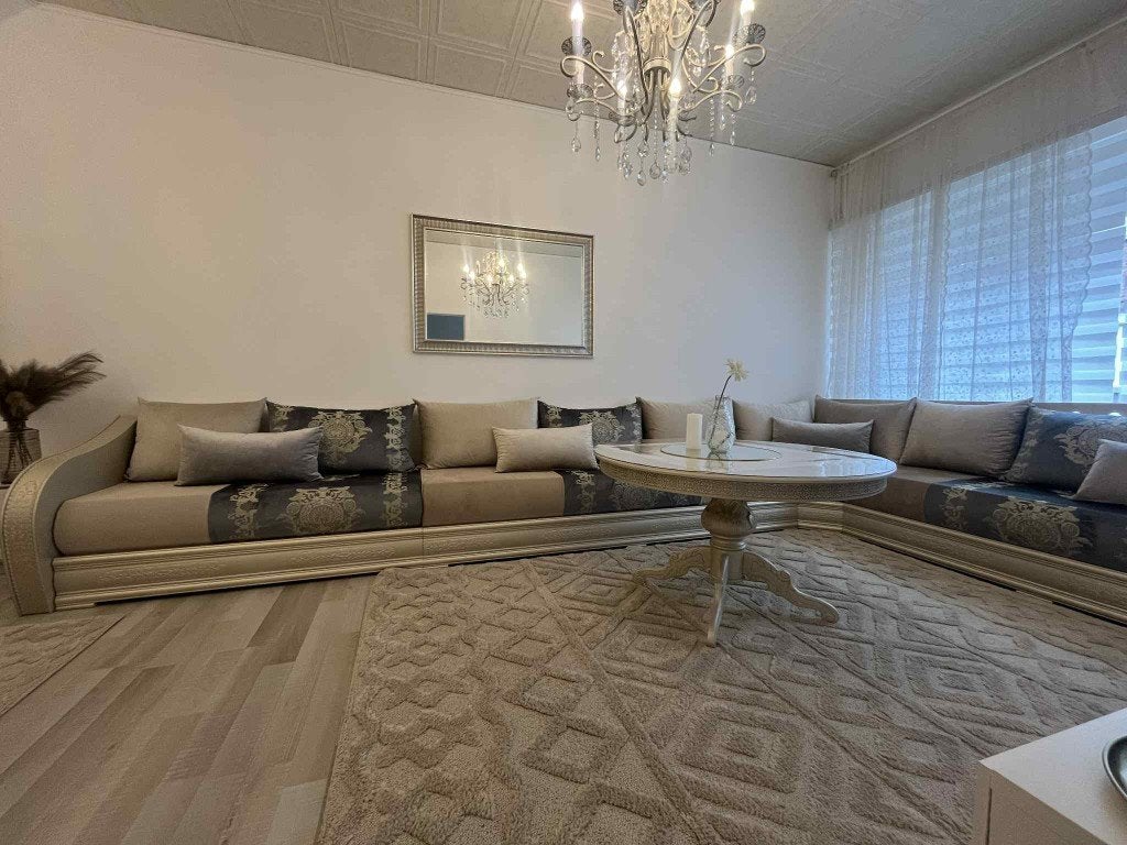 Marokkaanse salon met tafel, Enlèvement, Comme neuf, Bois, Orientaal