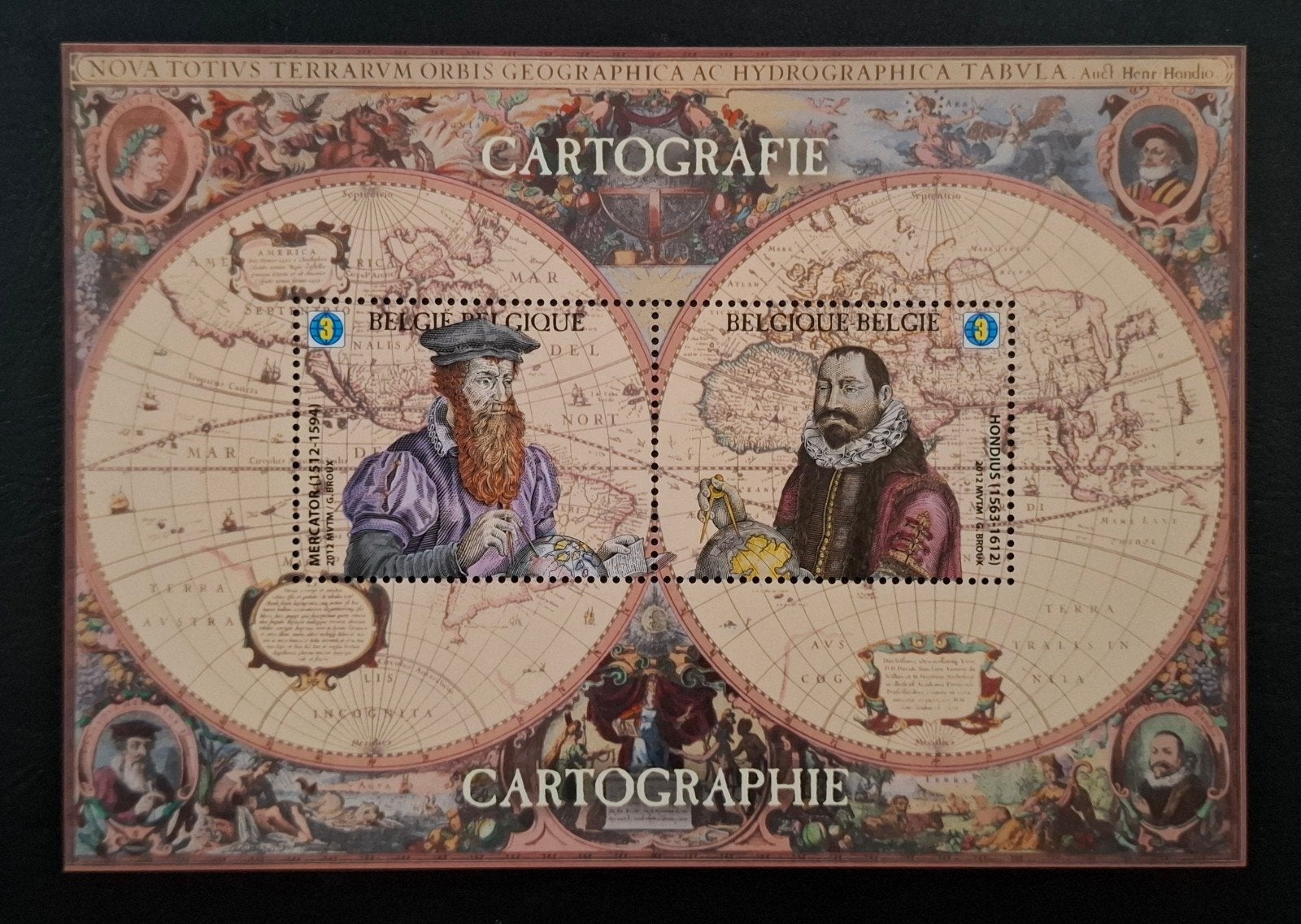 België: OBP 4224/25-BL199 ** Cartografie 2012., Frankeerzegel, Ophalen of Verzenden, Zonder stempel, Postfris