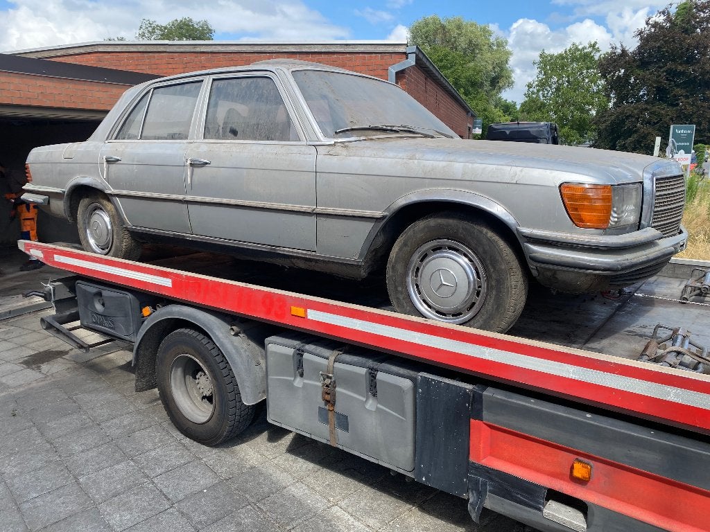 Mercedes W116 280 1976 171000km airco schuifdak, Particulier, Te koop, Open dak
