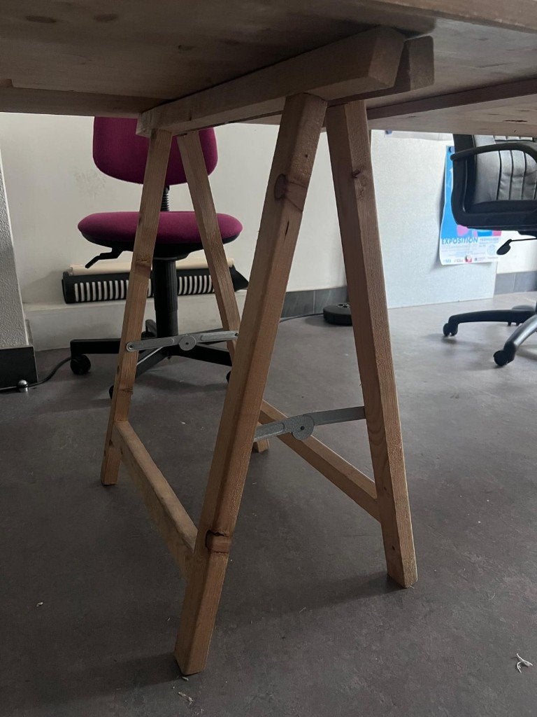 Pieds à tréteau x2, Enlèvement, Utilisé, 170 cm ou plus