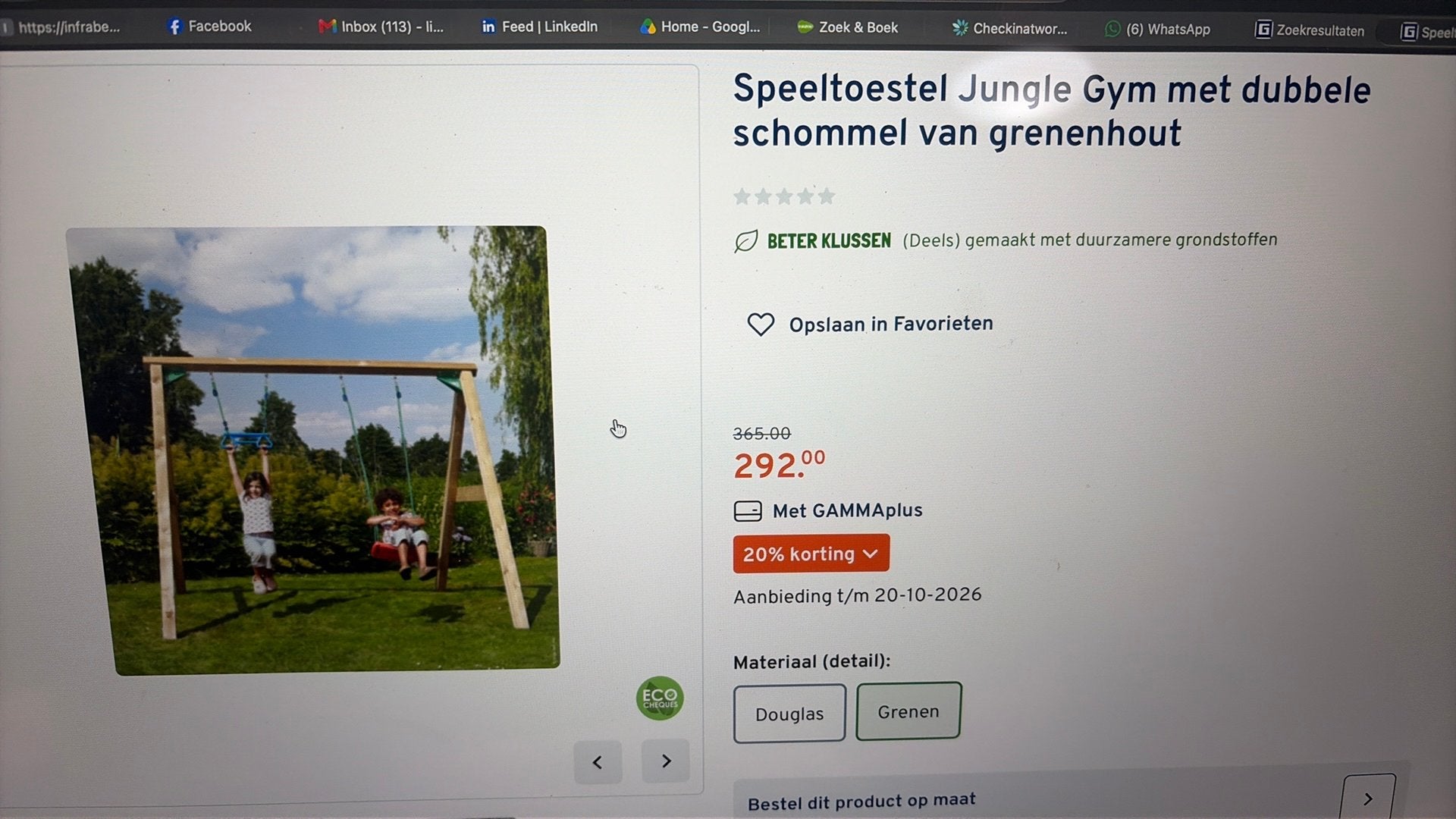 Dubbele schommel, Twee personen