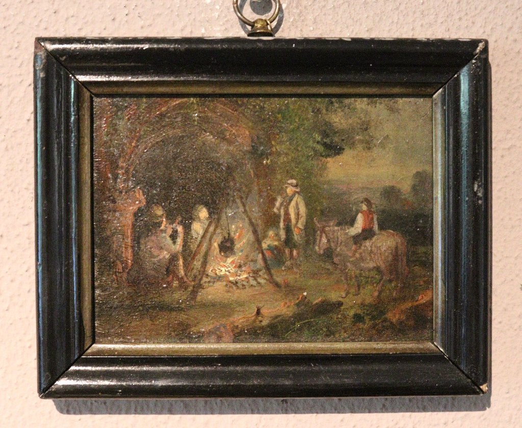 Joli petit panneau de peinture à l'huile, Enlèvement ou Envoi