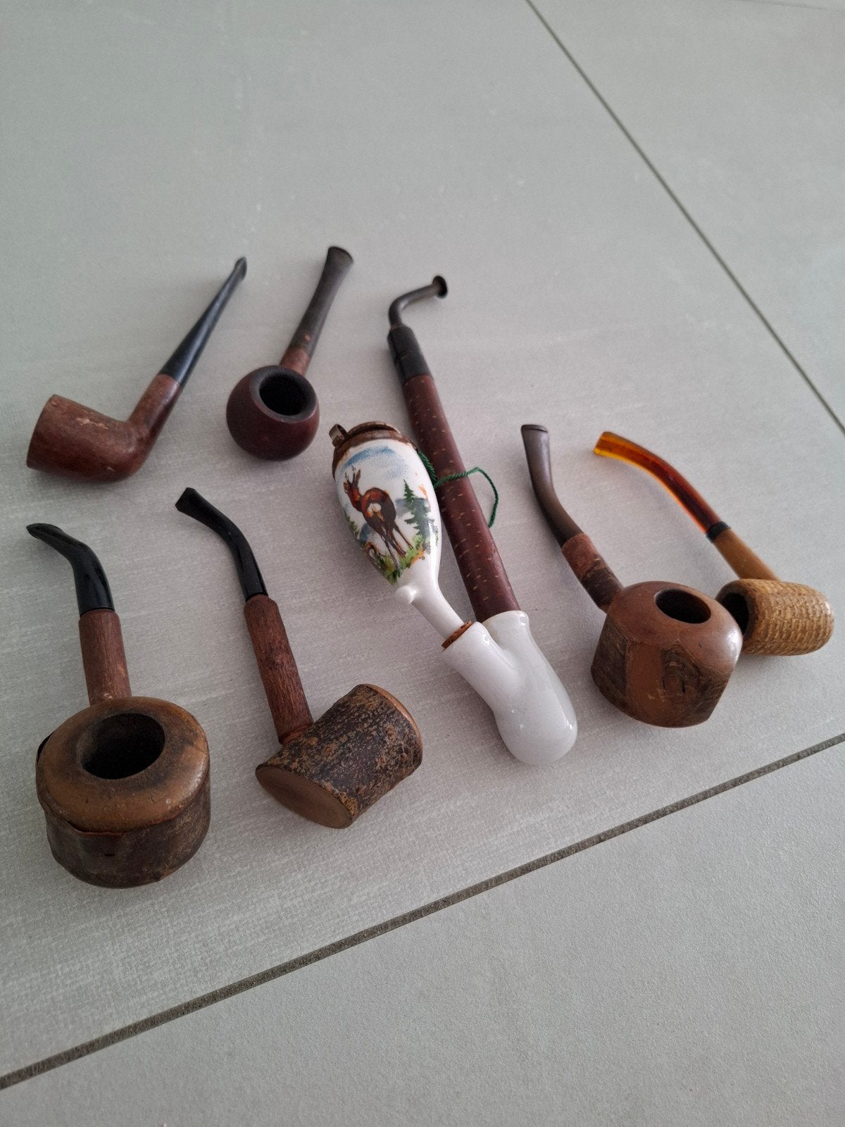 Collection de vieilles pipes + support, Antiquités & Art, Antiquités | Outils & Instruments, Enlèvement