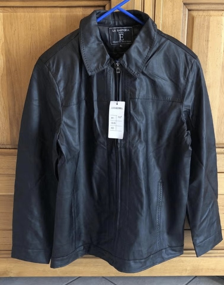 Veste / Blouson similicuir noir - Taille XL - Neuve, Neuf, La Sartoria Moda, Enlèvement ou Envoi, Taille 56/58 (XL)
