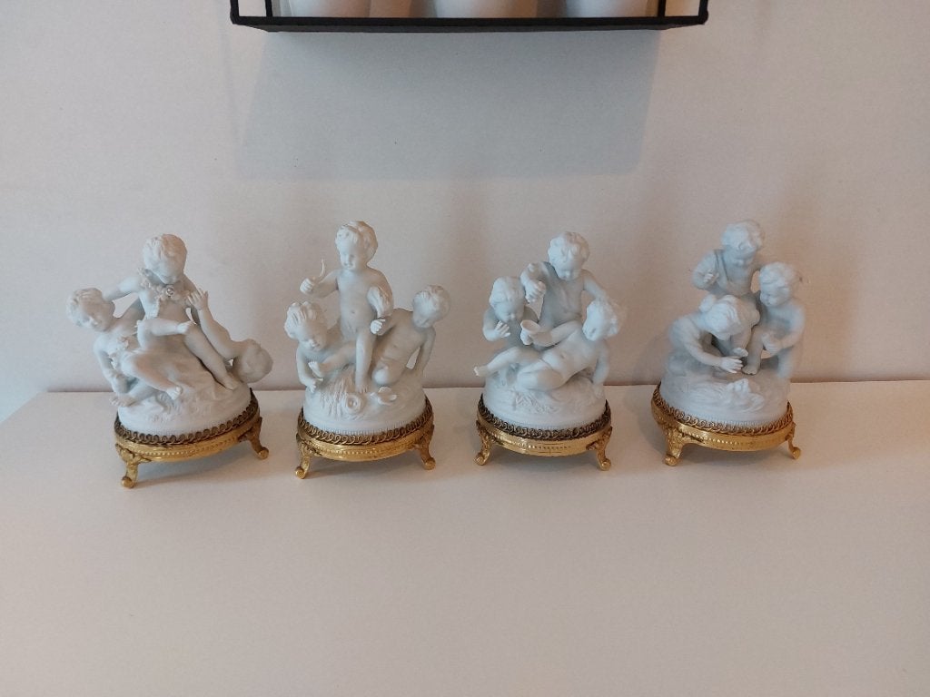 Porseleinen beeldjes Unterweißbach Vier Seizoenen set, Antiek en Kunst, Ophalen