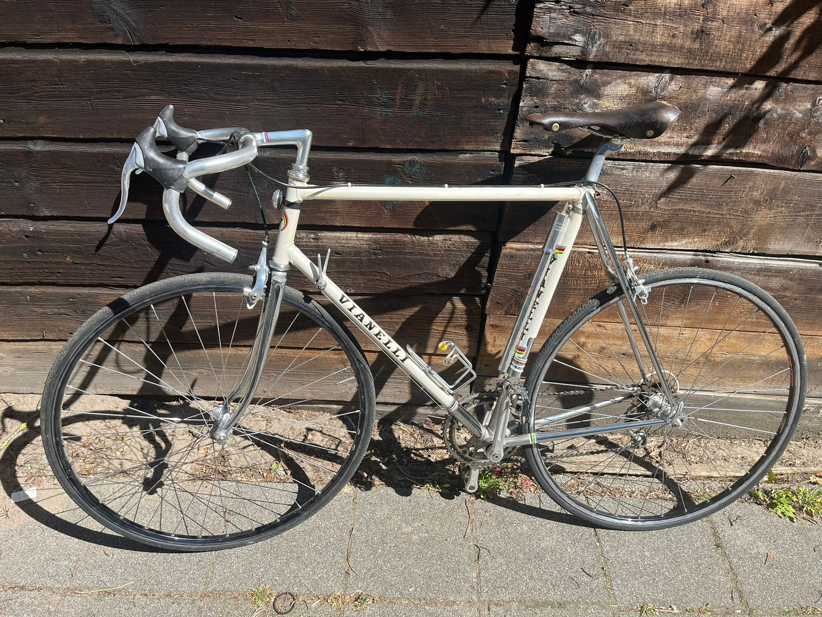 Zeldzame vintage Vianelli racefiets met Campagnolo, Ophalen, 28 inch, Gebruikt, 57 tot 61 cm