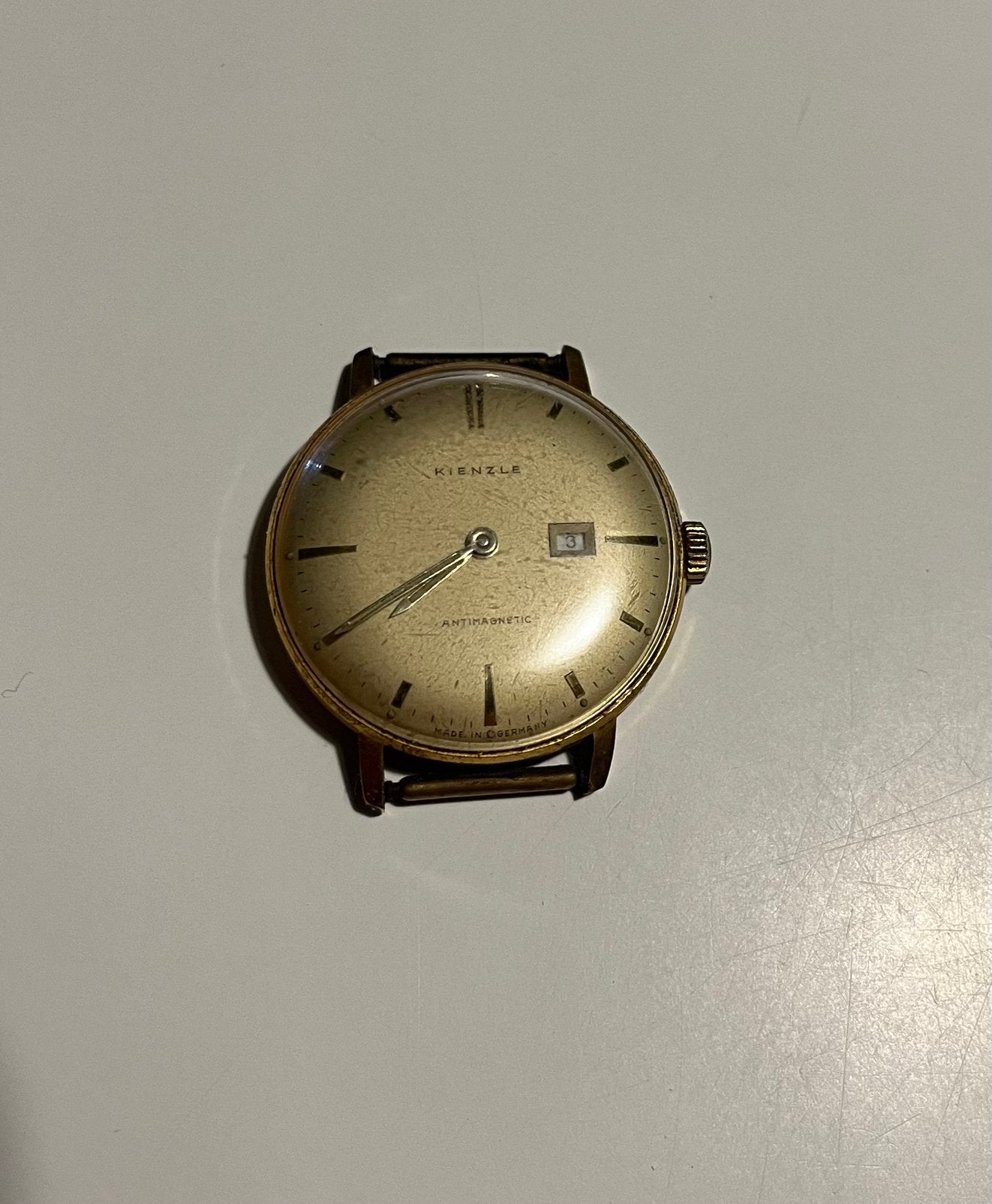 Vintage Kienzle Herenhorloge (jaren ‘50/‘60)/Loopt!, Enlèvement, Doré