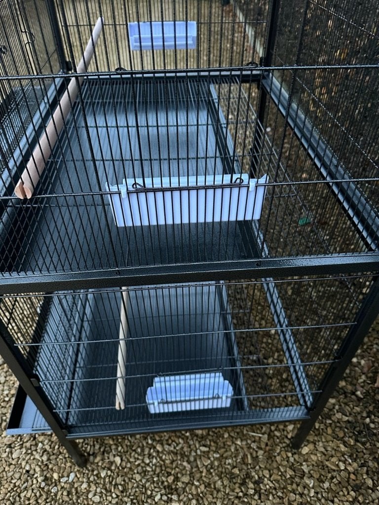 Vogelkooi Duplex deluxe, Dieren en Toebehoren, Ophalen, Nieuw, Metaal, Vogelkooi