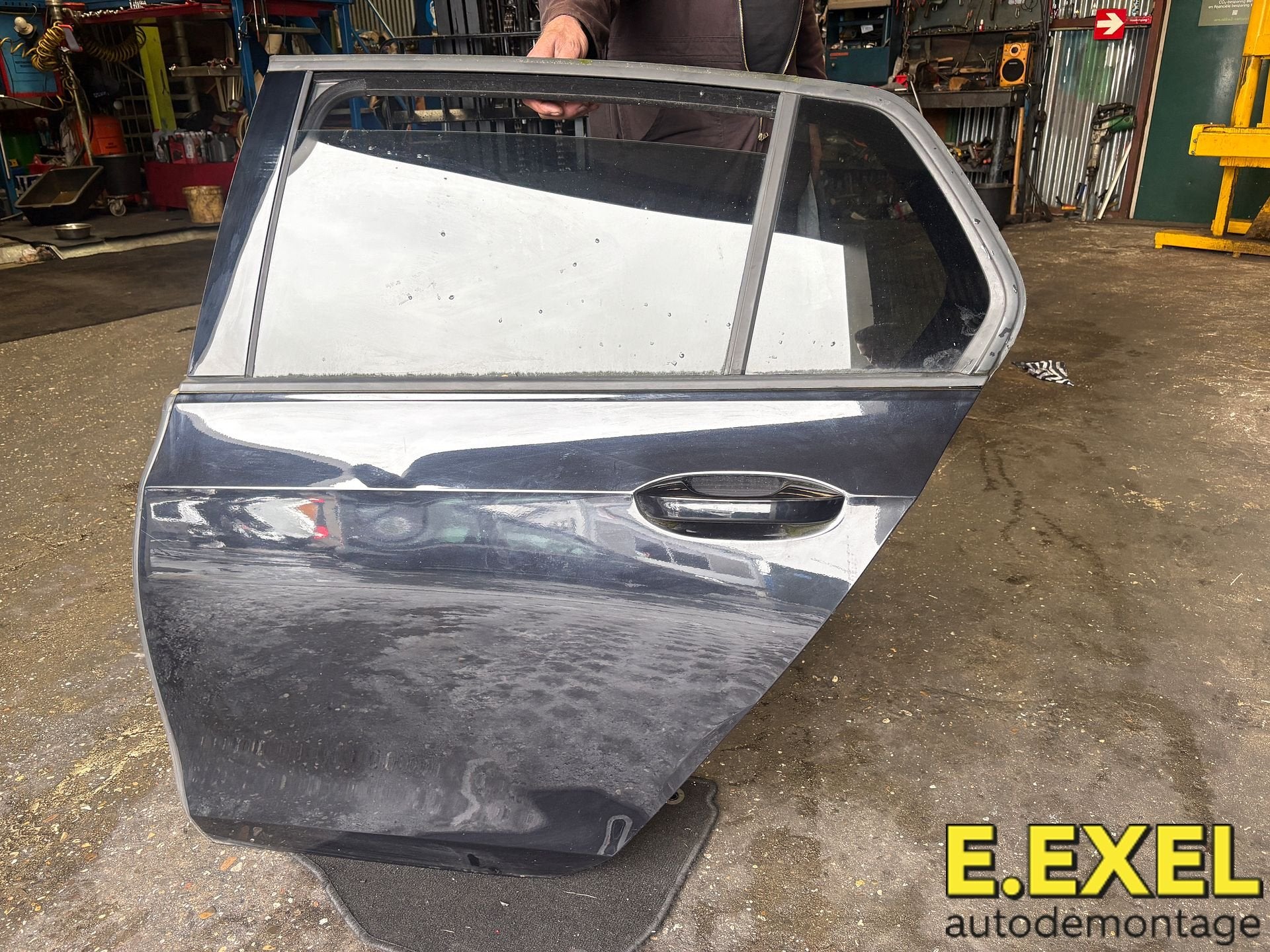 Deur links achter Volkswagen Golf 8 Zwart, Gebruikt, -, Ophalen of Verzenden, -