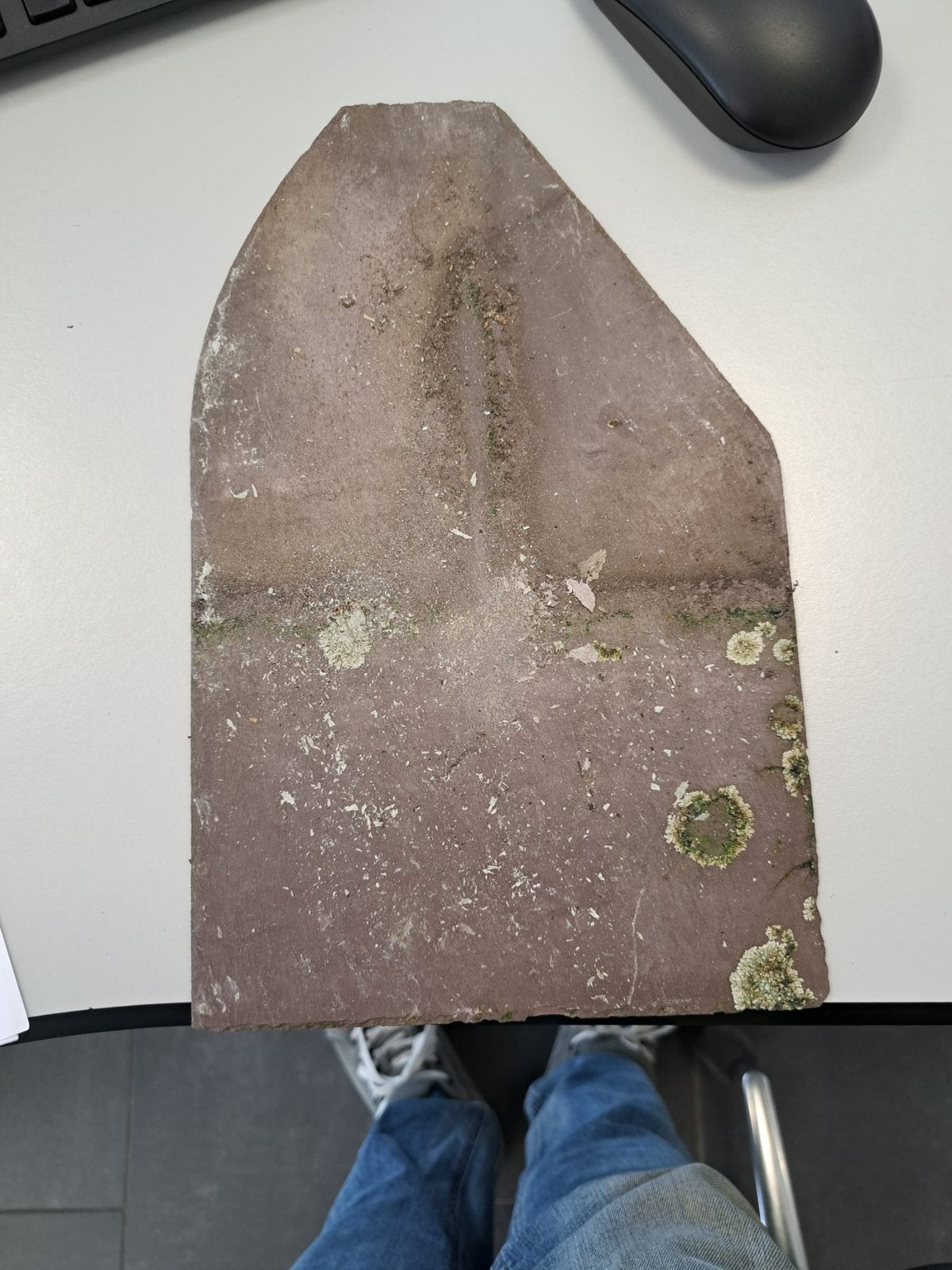 Oude natuurleien prachtige patine, Ophalen, Gebruikt