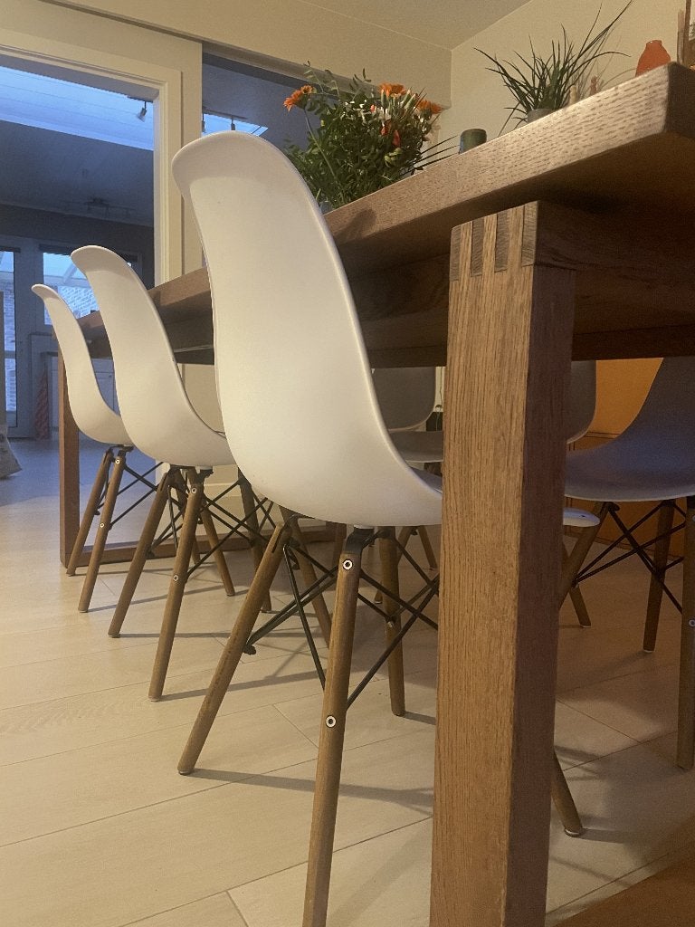 Kuipstoel wit - EAMES DSW geïnspireerd, Huis en Inrichting, Ophalen, Gebruikt, Wit, Vijf, Zes of meer stoelen