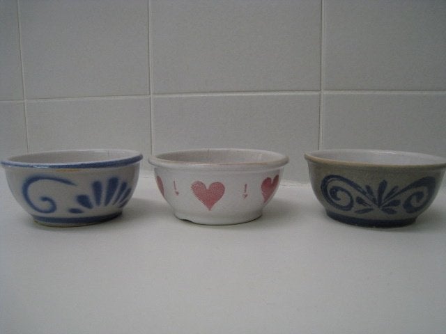 Vuurvaste potjes, 3 stuks, diam 10,5cm, Ophalen