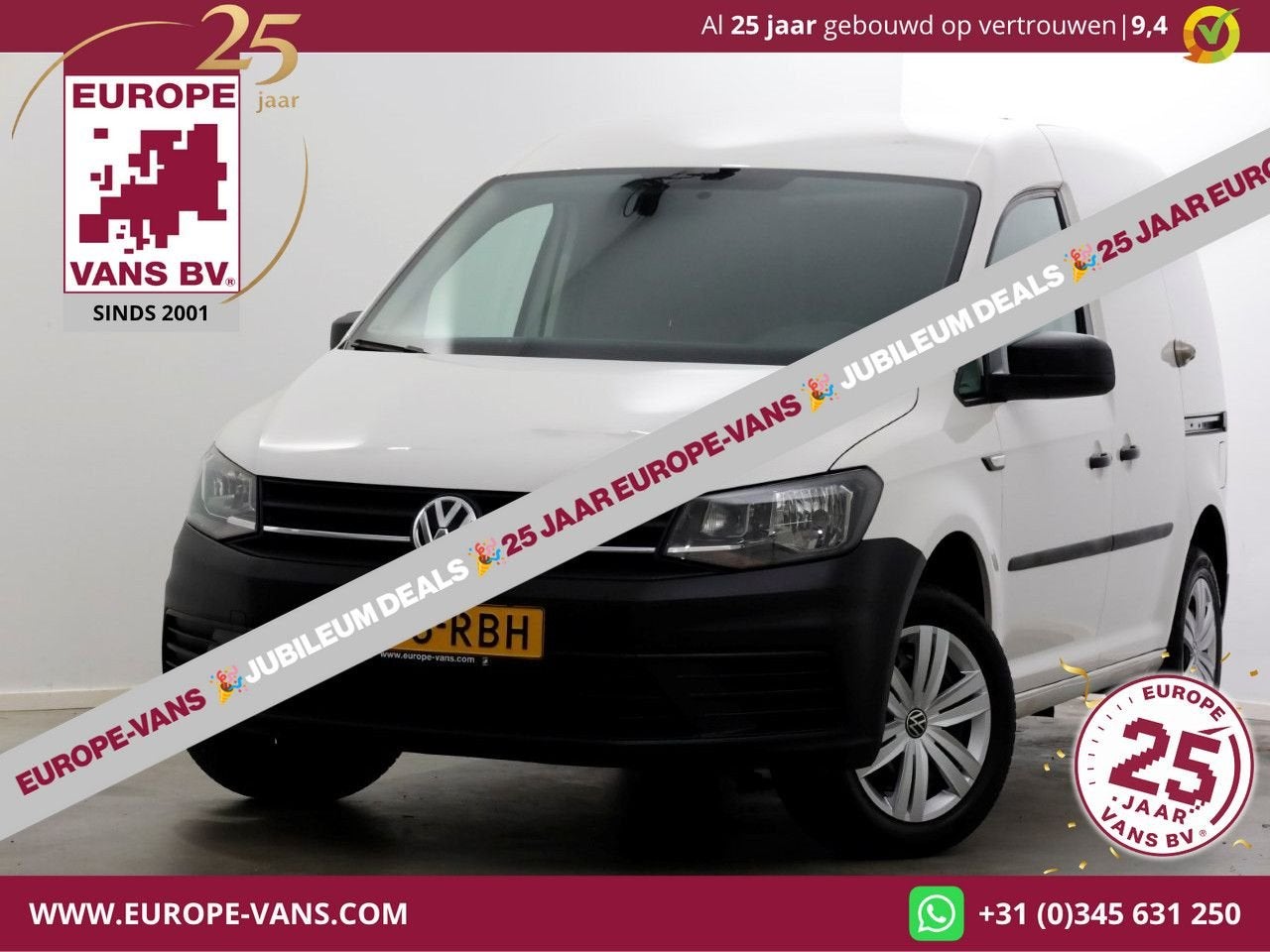 Volkswagen Caddy 1.4 TSI 130pk DSG-Automaat Benzine Airco/2x, Auto's, Bestelwagens en Lichte vracht, Automaat, Parkeersensor, Wit