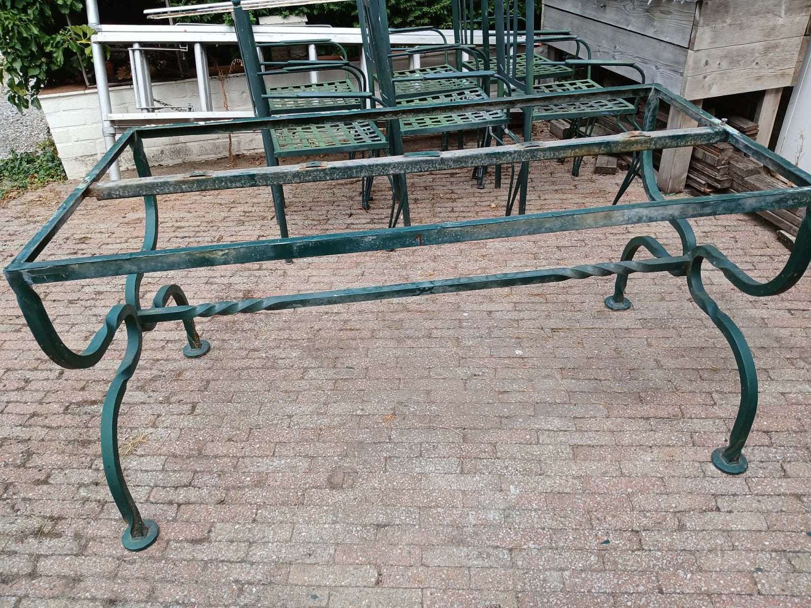 metalen tuinset - gietijzer-smeedijzer, Tuin en Terras, Ophalen