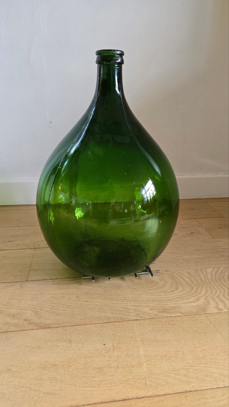 dame jeanne / vaas / ballonfles, Huis en Inrichting, Ophalen, Gebruikt, Geschikt voor buiten, Glas