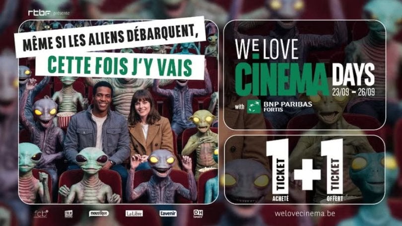 2 E-tickets WE LOVE CINEMA DAYS du 23-26/09  6 EUR, Enlèvement