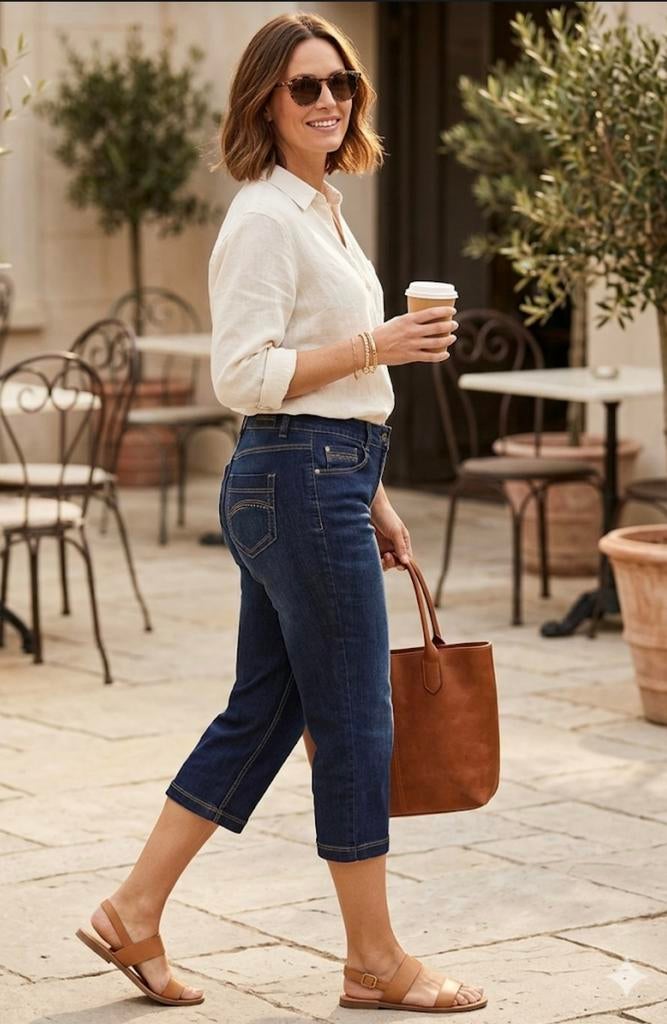 Jean trois-quarts à l'état neuf (taille 42), Vêtements | Femmes, Jeans, Enlèvement ou Envoi, Comme neuf