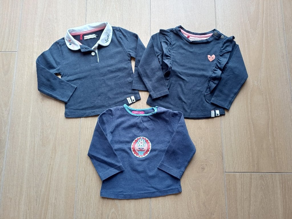3 longsleeve shirts maat 68, Enfants & Bébés, Vêtements de bébé | Taille 68, Enlèvement ou Envoi, Utilisé, Fille, Chemisette ou Manches longues