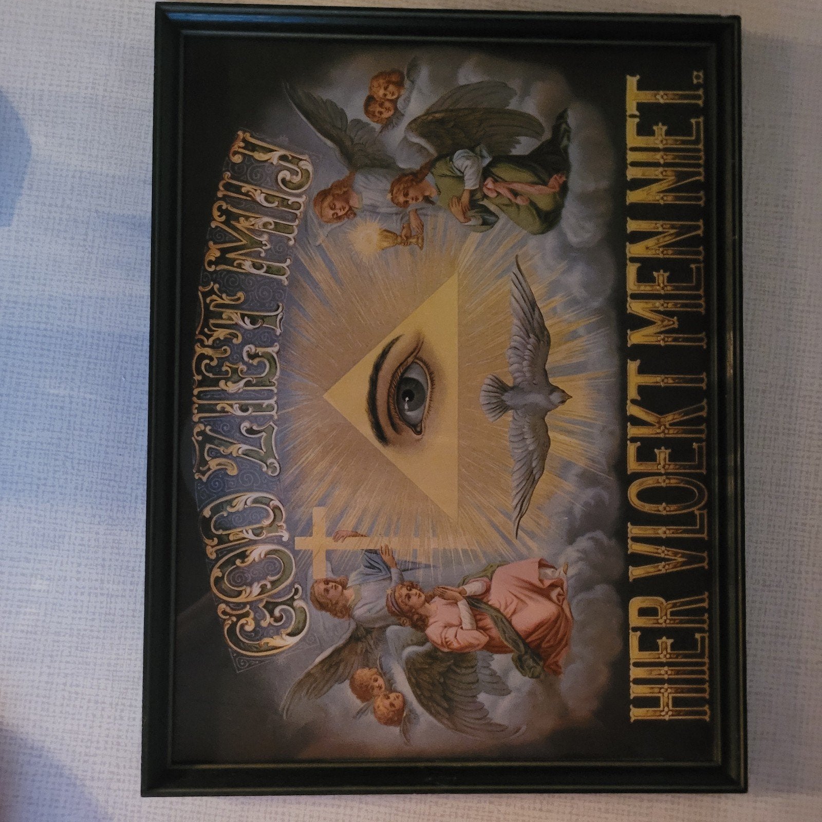 Vintage religieuze kader voor mancave of café, Ophalen
