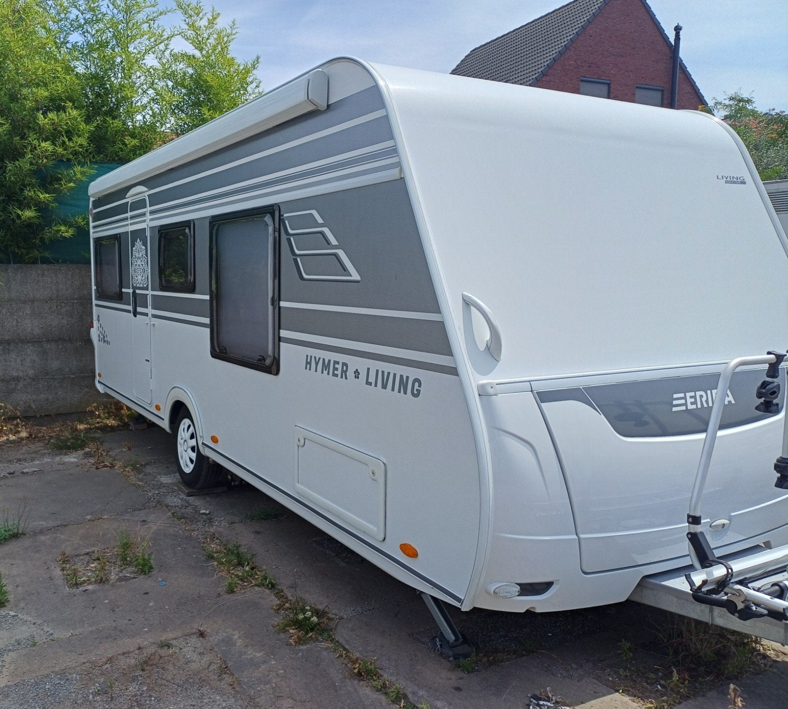 Hymer eriba living mover / luifel  / fietrek, Caravans en Kamperen, Treinzit, Particulier, Luifel, Eriba