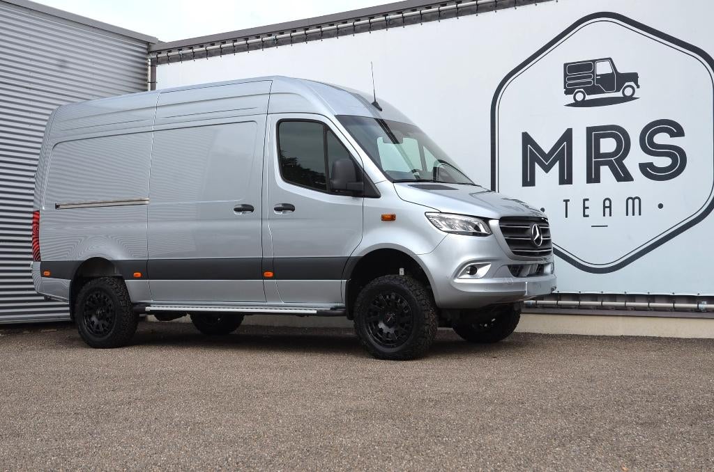 Mercedes Sprinter 319CDI- Automaat- 4x4- L2H2- 360cam-Nieuw, Autos, Camionnettes & Utilitaires, Argent ou Gris, Achat, Euro 6