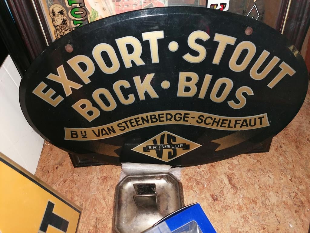 Zeer oude reclame bord brouwerij ertvelde, Ophalen of Verzenden