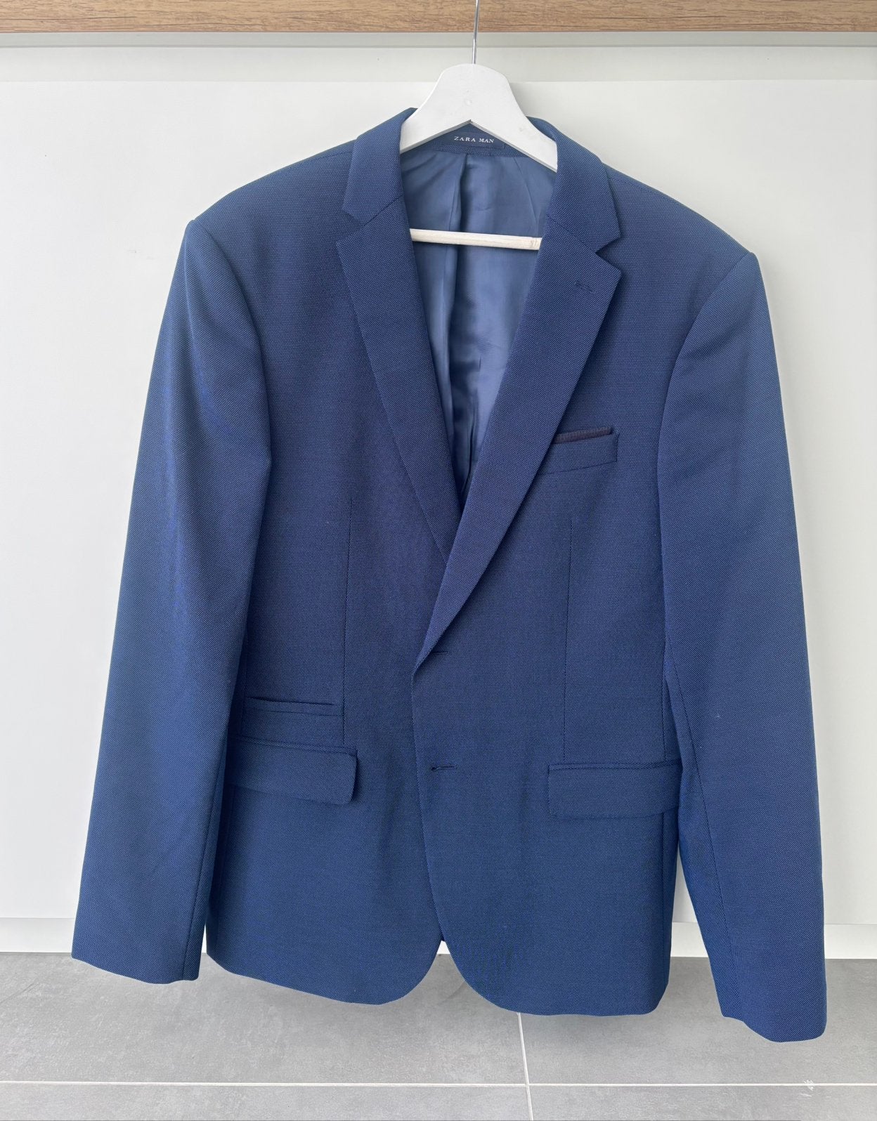 Zara Man blazer blauw – maat 52 – in goede staat, Ophalen, Zo goed als nieuw, Maat 52/54 (L), Blauw