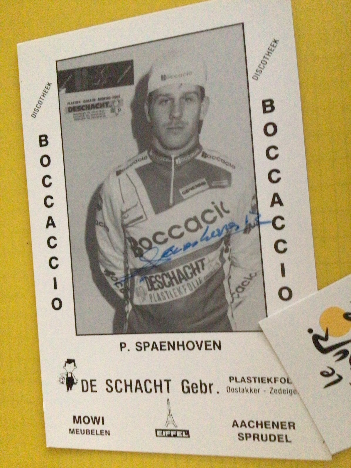 Wielerkaart team boccaccio peter spaenhoven signe, Envoi, Comme neuf