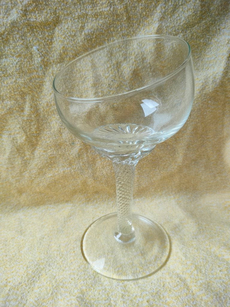 glazen vaas glas voet deco bloemschikken vintage kaarsen, Antiek en Kunst, Ophalen of Verzenden