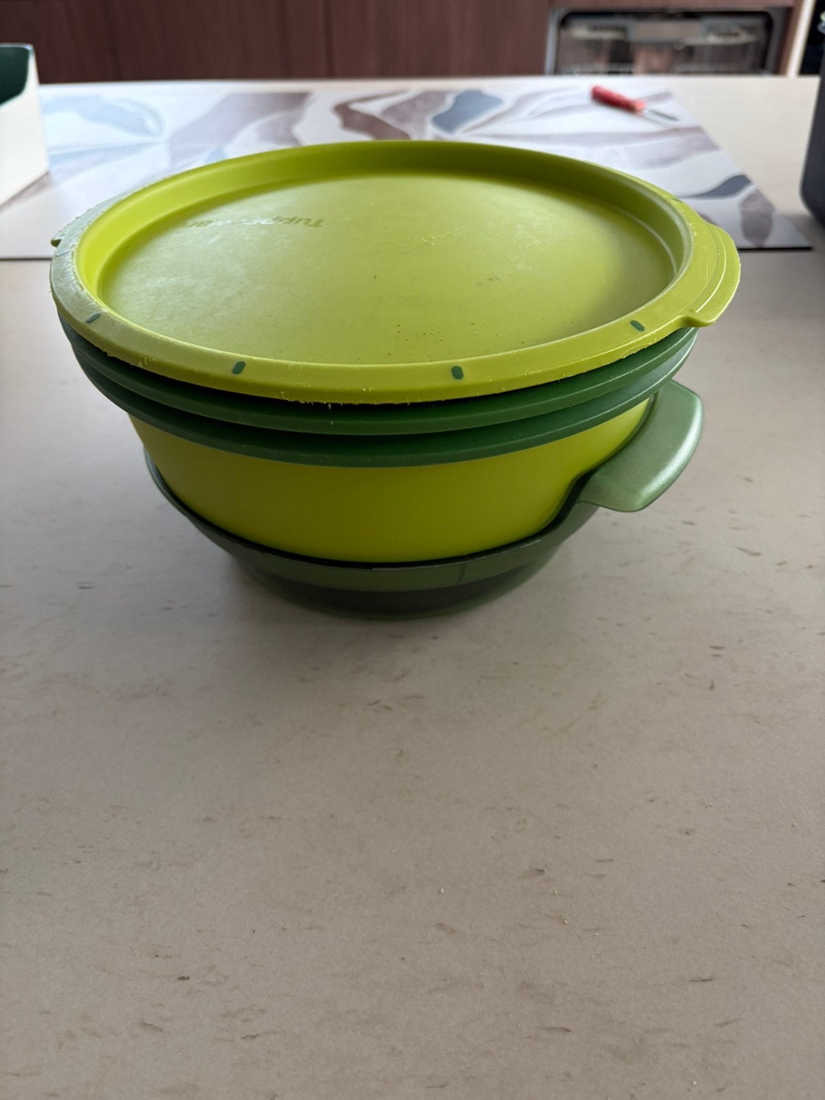 Corbeille à légumes/cuiseur à vapeur Tupperware., Enlèvement ou Envoi, Vert, Utilisé, Autres types
