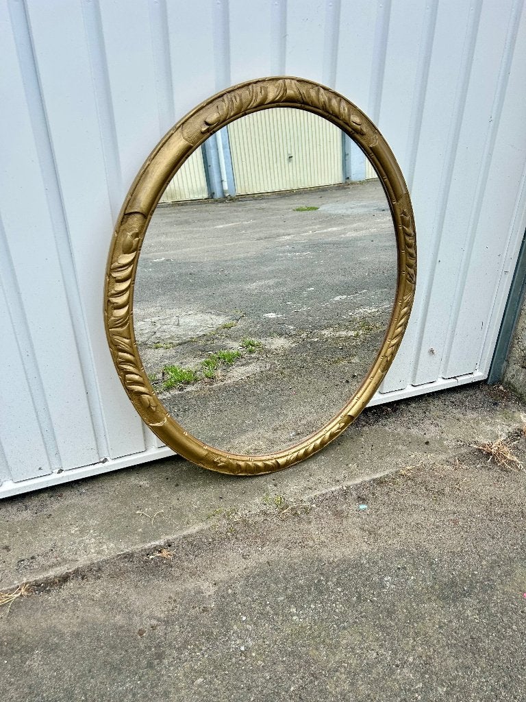 Miroir vintage 56 x 68 cm, Antiquités & Art, Enlèvement, Ovale, 50 à 100 cm, Moins de 100 cm