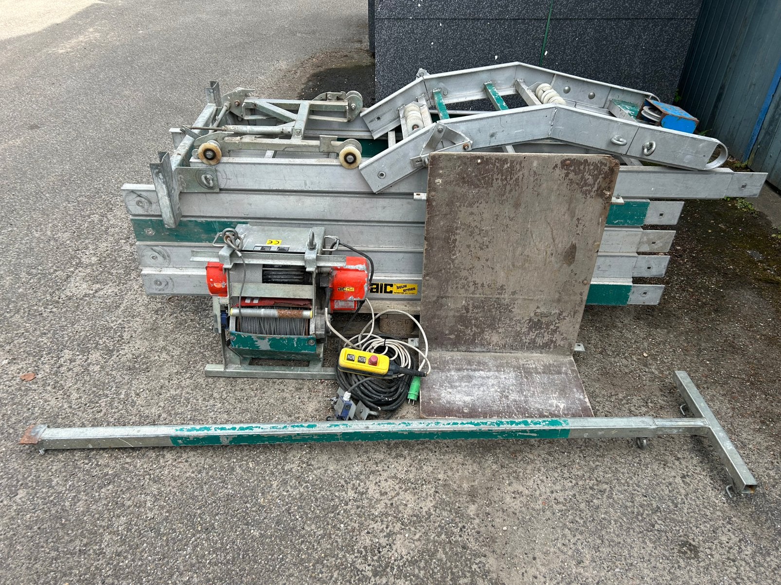 Ladderlift pannenlift lift 10 meter + knikstuk, Enlèvement, Utilisé