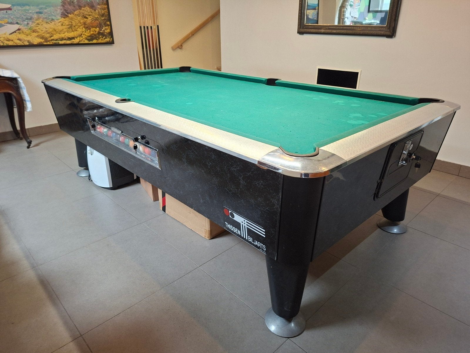 pooltafel / snooker /leisteen 300 kg, Ophalen, Pooltafel