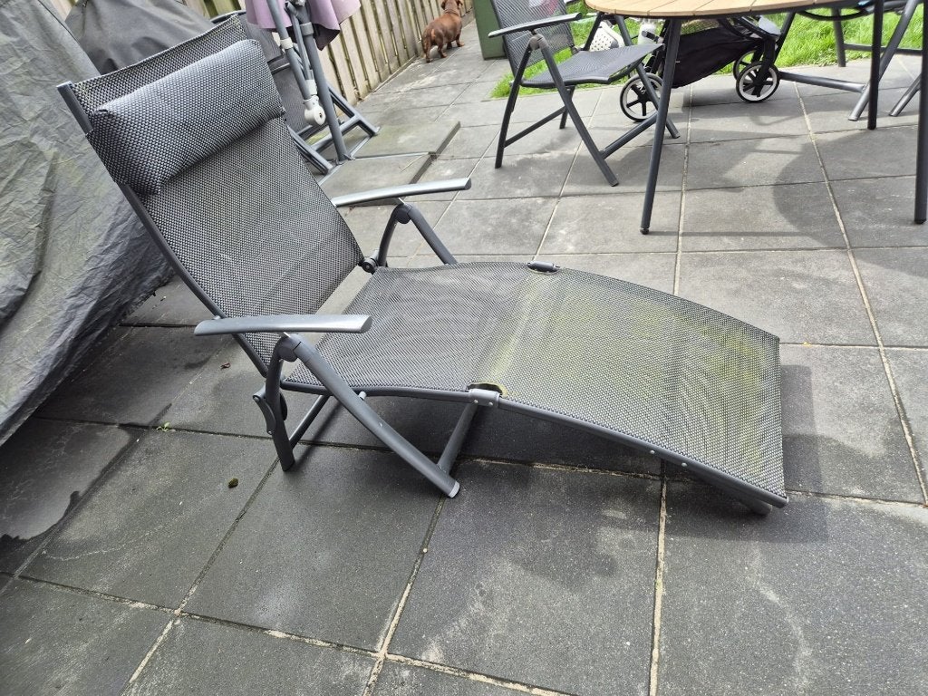 Verstelbare R&S Design Tuinstoel, Verzenden, Gebruikt