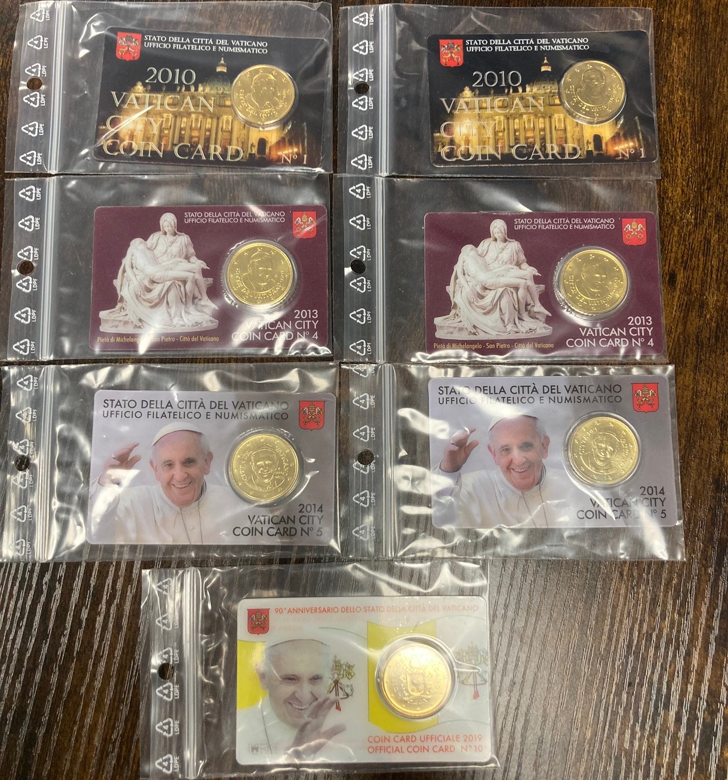 7 cartes de 50 cents Cité du Vatican pour 40€ ! ! ! !, Enlèvement ou Envoi, Monnaie