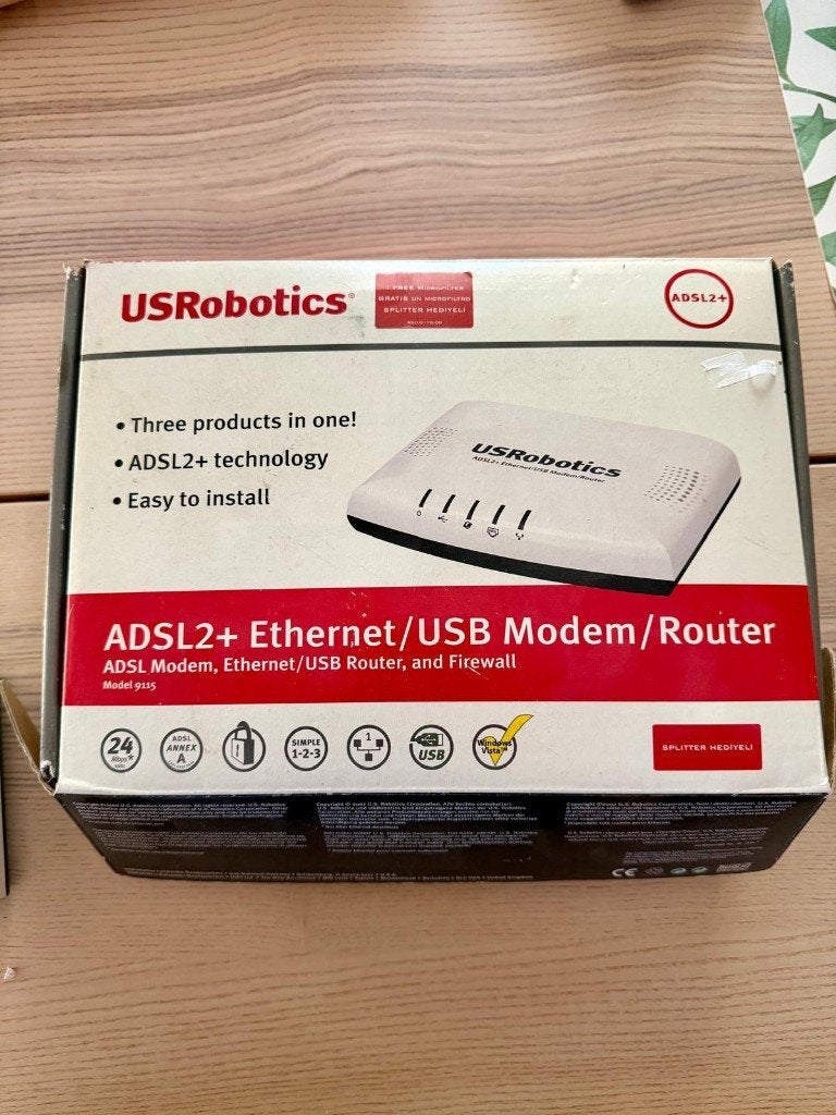US Robotics ADSL2+ Ethernet/USB Modem/Router, Computers en Software, Routers en Modems, Ophalen of Verzenden, Zo goed als nieuw