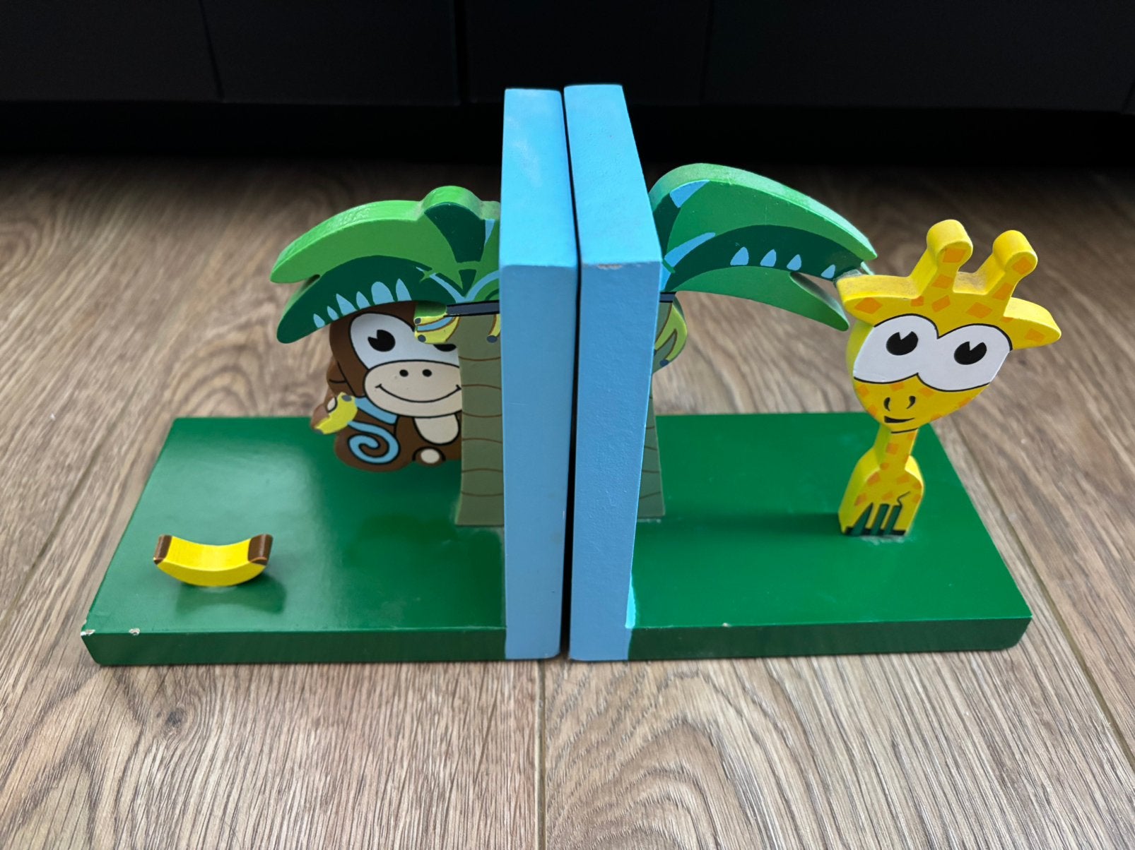 Set boekensteunen voor kinderen-  aap/giraf, Ophalen, Gebruikt
