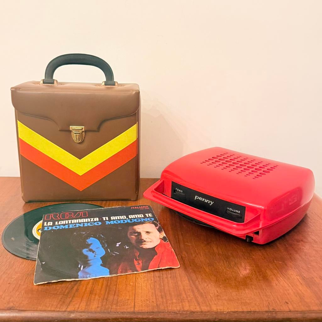 TOURNE-DISQUE PORTABLE PENNY VINTAGE 1970 VINYLE 45 TOURS, TV, Hi-fi & Vidéo, Tourne-disques, Autres marques, Tourne-disque, Envoi