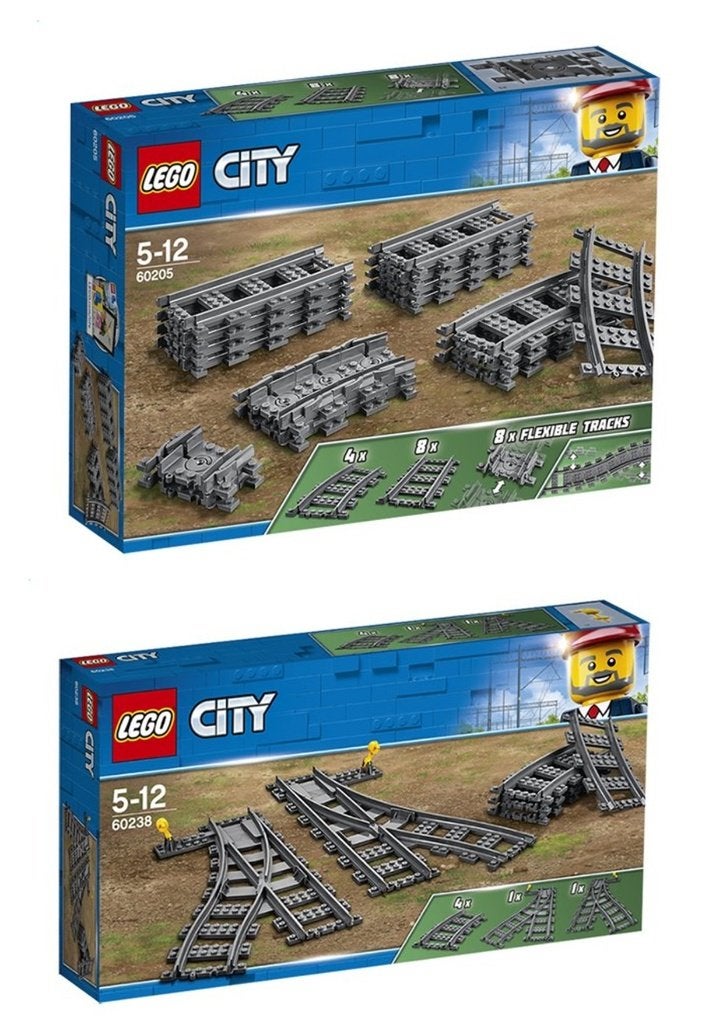 Lego 2 dozen sporen en wissels, City, Lego, Nieuw, Ophalen of Verzenden