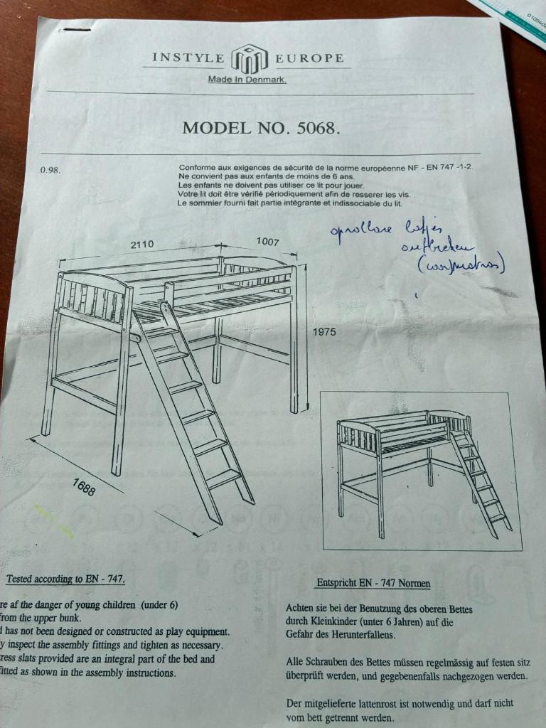 Hoogslaper met bureau + schappen, Kinderen en Baby's, Kinderkamer | Stapelbedden en Hoogslapers, Ophalen, Gebruikt, Hoogslaper