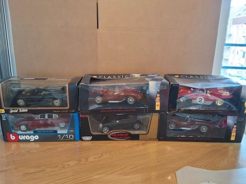 6 miniatuur wagens schaal 1:18, Ophalen of Verzenden, Zo goed als nieuw, Auto, Overige merken
