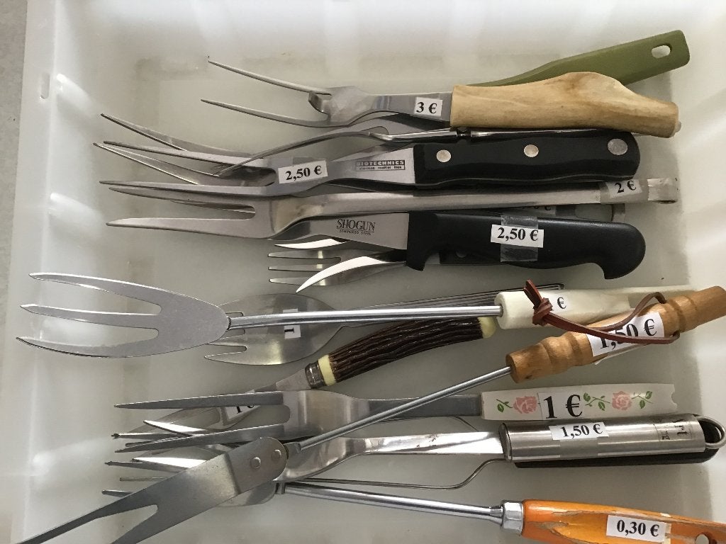 16 grote vorken en 5 tal pollepels en veel meer ..., Ophalen of Verzenden, Zo goed als nieuw