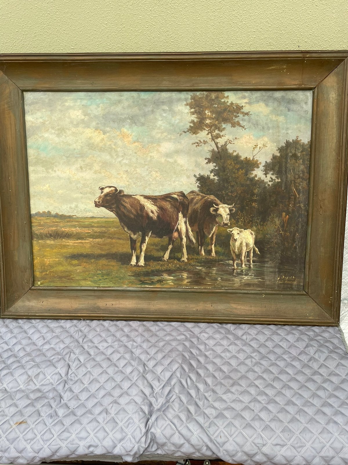Groot olieschildrij koeien, Enlèvement ou Envoi, Paysage